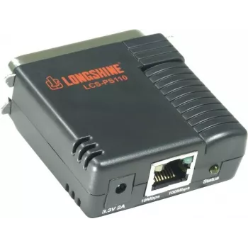 Longshine LCS-PS110-A spausdintuvų serveris 10/100 Mbps 1x lygiagretusis prievadas