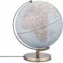 TROIKA Globus STELLAR LIGHT TOUCH politinis pasaulio gaublys su LED šviesa, jutikliniu valdymu, USB maitinimu, šviesiai mėlynas, sidabrinis pagrindas, 14 cm skersmuo