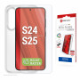 E.V.I. DISPLEX Real Glass MM + Case Samsung Galaxy S24/S25