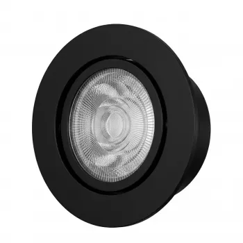 SYNERGY21 Helios LED Įleidžiamas Lubinis Prožektorius Juodas - Apvalus + Sukiojamas - Neutrali Balta