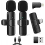 RealPower HS-1 belaidė mikrofonų sistema su 2 dinaminiais rankiniais mikrofonais ir 1 UHF imtuvu (863-865 MHz), 30 m veikimo nuotolis, USB-C įkraunamas imtuvas, 495513
