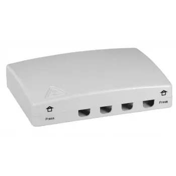 EFB Elektronik FTTH-BOX-IN-1 FTTH vidaus pabaigos dėžutė 4 skaiduloms SC/APC balta