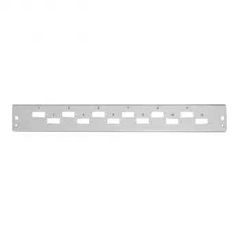 EFB priekinis skydelis 1U 24 SC Duplex horizontaliai paslinktas RAL7035