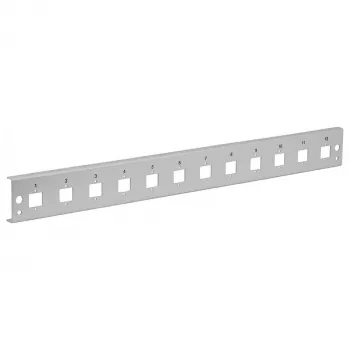 EFB Front Panel 12xE2000 Duplex, E2000 Compact (RDM) Straight Version Grey (VSB-FP-12E2-RD)