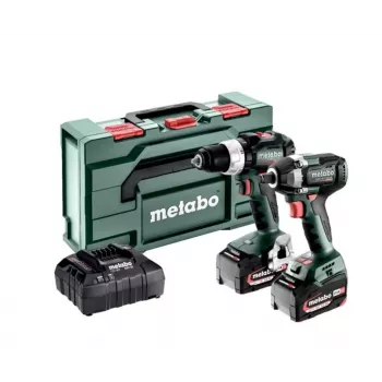 Metabo Combo Set 18V 2.6.5 (BS 18 L BL + W 18 L BL 9-125 Quick) 1x2.0Ah 1x4.0Ah Metabox