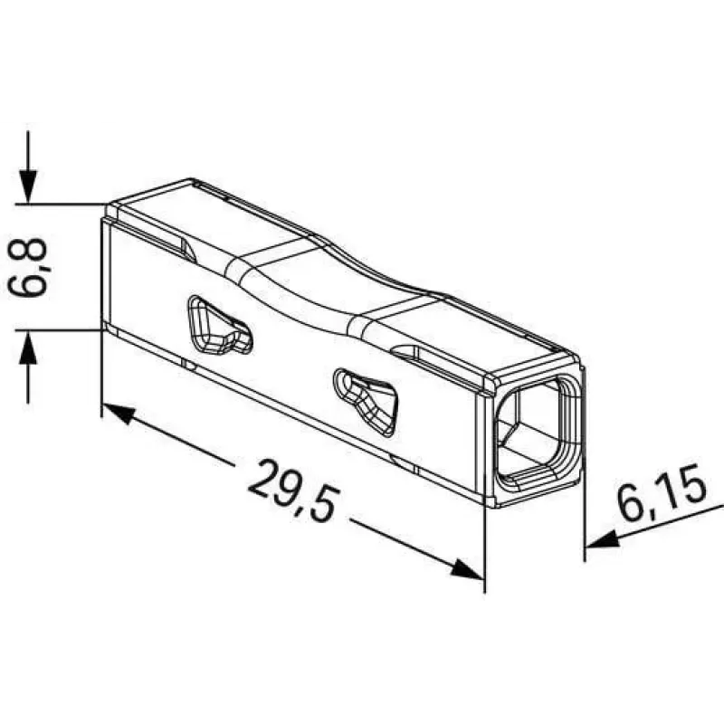 WAGO Through Connector for 2773-2401, Push-in, max. 4 mm², 2 Conductors