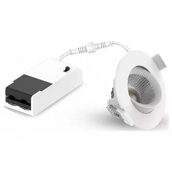 LEUCHTEK GMBH SPR-6W-XWW Įleidžiamas LED prožektorius, IP44, aliuminis, pasukamas, keičiama šviesos spalva