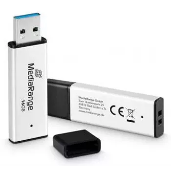 MEDIARANGE MR1899 USB 3.2 16GB atmintukas (flash drive) sidabrinis