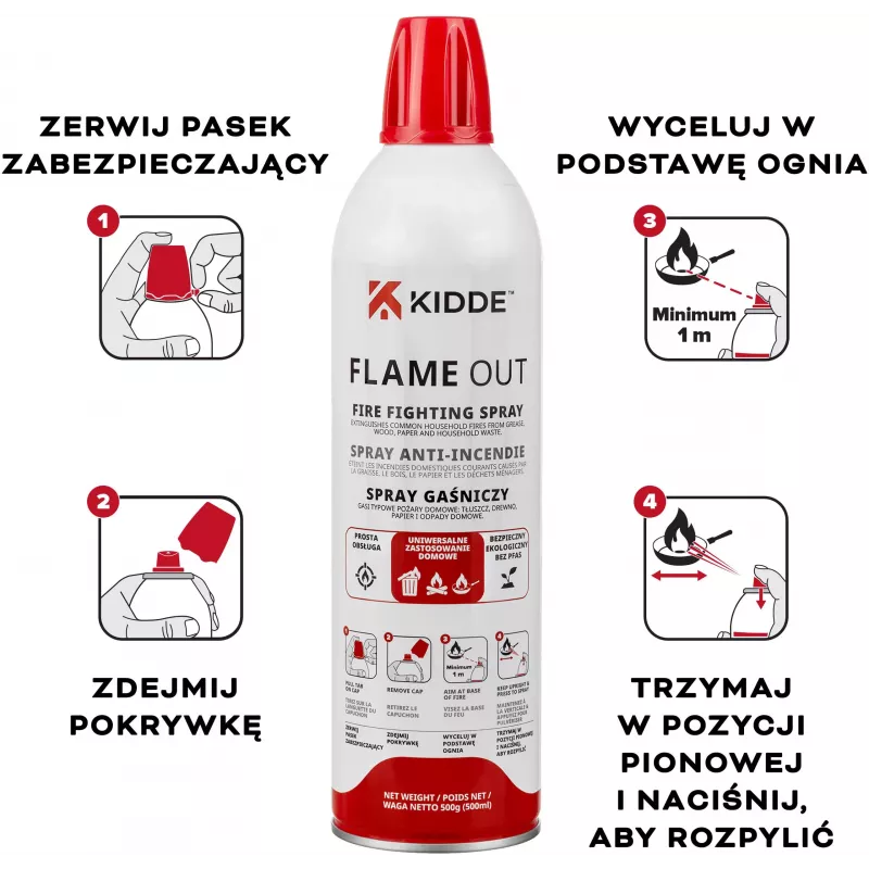 Kidde KFS-500 Flame Out gaisro gesinimo purškalas 500 ml