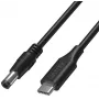 UNITEK 65W USB-C į DC 5,5mm Nešiojamojo Kompiuterio Maitinimo Laidas 1,8m Juodas