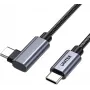 UNITEK USB-C laidas 90° kampu PD 100W 2m juodas