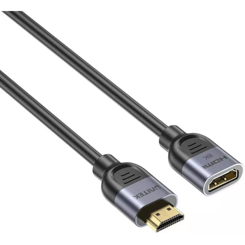 UNITEK HDMI 2.1 ilginimo laidas 0,5 m, kištukas–lizdas, 8K, juodas