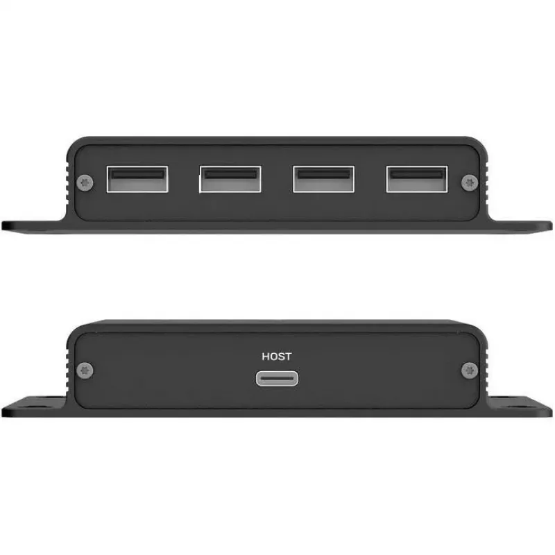 UNITEK USB-C į 4x USB-A prailgintuvas per Ethernet, iki 150m, 480Mbps, juodas