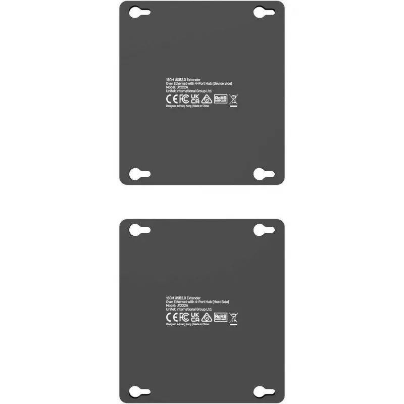 UNITEK USB-C į 4x USB-A prailgintuvas per Ethernet, iki 150m, 480Mbps, juodas