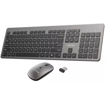 UNITEK SlimDuo 2.4G belaidė klaviatūros ir pelės kombinacija - juoda