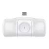 WOZINSKY WF16-YCS Mini Power Bank 5000mAh 15W USB-C su įmontuotu USB-C laidu ir Apple Watch įkrovikliu - Balta