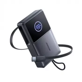 Joyroom JR-PR1 10000mAh 22,5W Power Bank su įtaisyta ištraukiama USB-C jungtimi Juoda