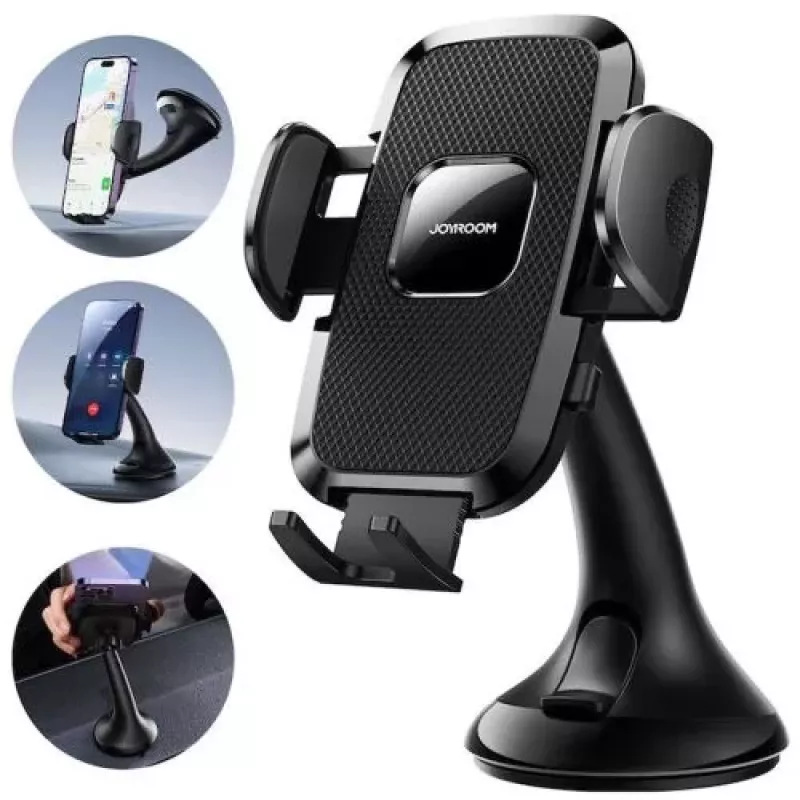 Joyroom JR-ZS259 Mechaninis automobilinis laikiklis telefonui ant prietaisų skydelio / lango - Juodas