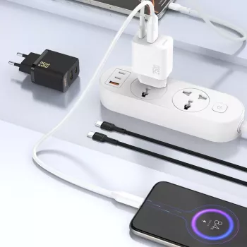 Dudao A26T GaN 25W USB-A, USB-C Charger - Black