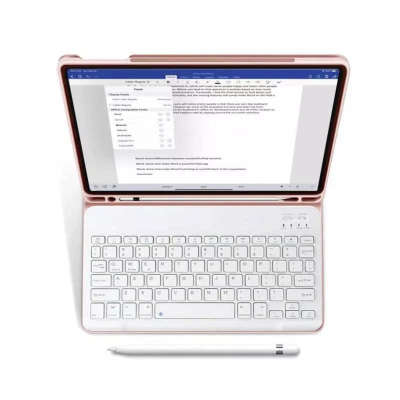 Tech-Protect SC Pen + klaviatūros dėklas iPad 10.9" (10th gen, 2022) / 11" (2025), rožinis