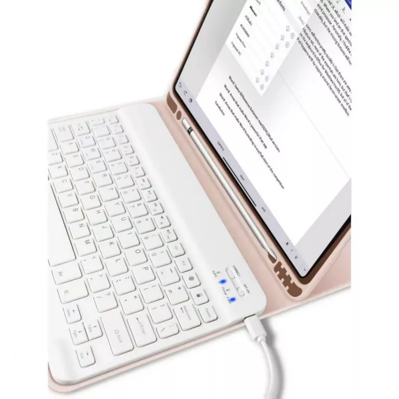 Tech-Protect SC Pen + klaviatūros dėklas iPad 10.9" (10th gen, 2022) / 11" (2025), rožinis