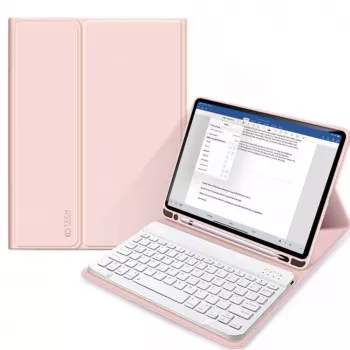 Tech-Protect SC Pen + klaviatūros dėklas iPad 10.9" (10th gen, 2022) / 11" (2025), rožinis