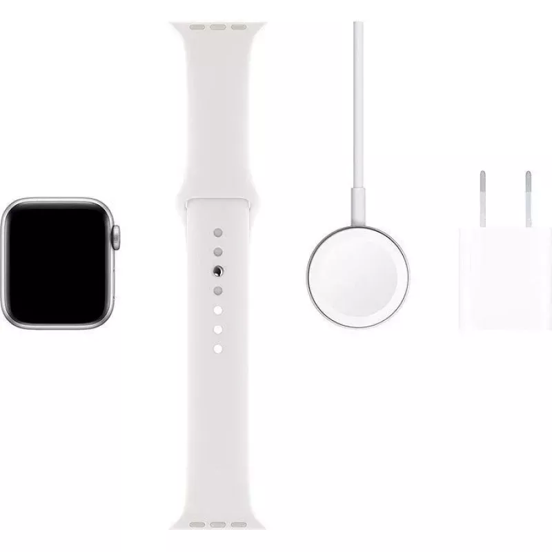 “Apple Watch Series 5 GPS Silver 44mm Aluminium Sport Case White”