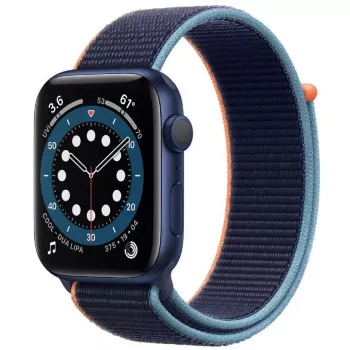 „Apple Watch Series 6 GPS, 44mm Aluminium Case with Sport Band Deep Navy“