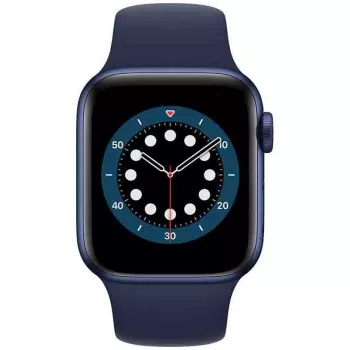 „Apple Watch Series 6 GPS, 44mm Aluminium Case with Sport Band Deep Navy“