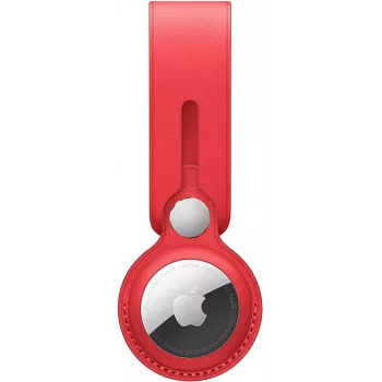 Apple AirTag Leather Loop Red