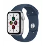“Apple Watch SE GPS 44mm sidabrinis aliuminio korpusas su Abyss Blue sportine juostele”
