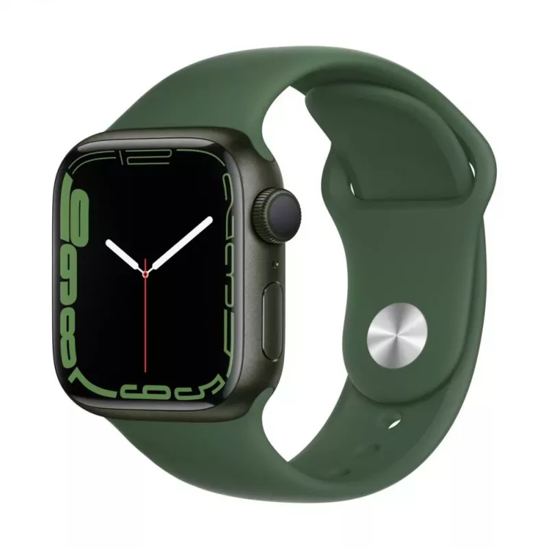 Apple Watch Series 7 GPS, 41mm Green Aluminium Case with Sport Band - Regular Clover