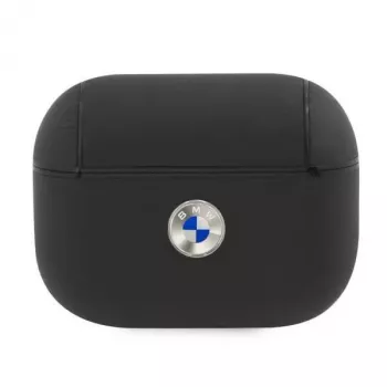 BMW AirPods Pro Dangtelis Natūrali Oda Sidabrinis Logotipas Juodas