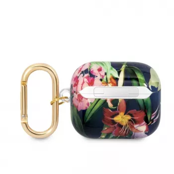 Guess Apple AirPods 3 TPU Flower Print Case Mėlynas