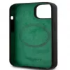 Lacoste Apple iPhone 15 6,1 colio skysto silikono mikropluošto Croc Logotipo Magsafe Nugarinė Dangtelis Juoda