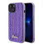 Guess Sequin Script Logo Dėklas, skirtas iPhone 15, Violetinis