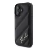 Karl Lagerfeld dėklas iPhone 16, Quilted Signature, juodas