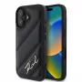 Karl Lagerfeld dėklas iPhone 16, Quilted Signature, juodas
