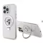 Karl Lagerfeld Apple iPhone 16 Pro Dėklas su Žiediniu Stovu Karl and Choupette Skaidrus