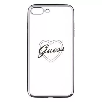 Guess Apple iPhone 7 Plus / 8 Plus Apple Heart TPU Case sidabrinis