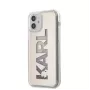Karl Lagerfeld iPhone 12 mini 5.4'' Liquid Glitter Multi Mirror Cover sidabrinis
