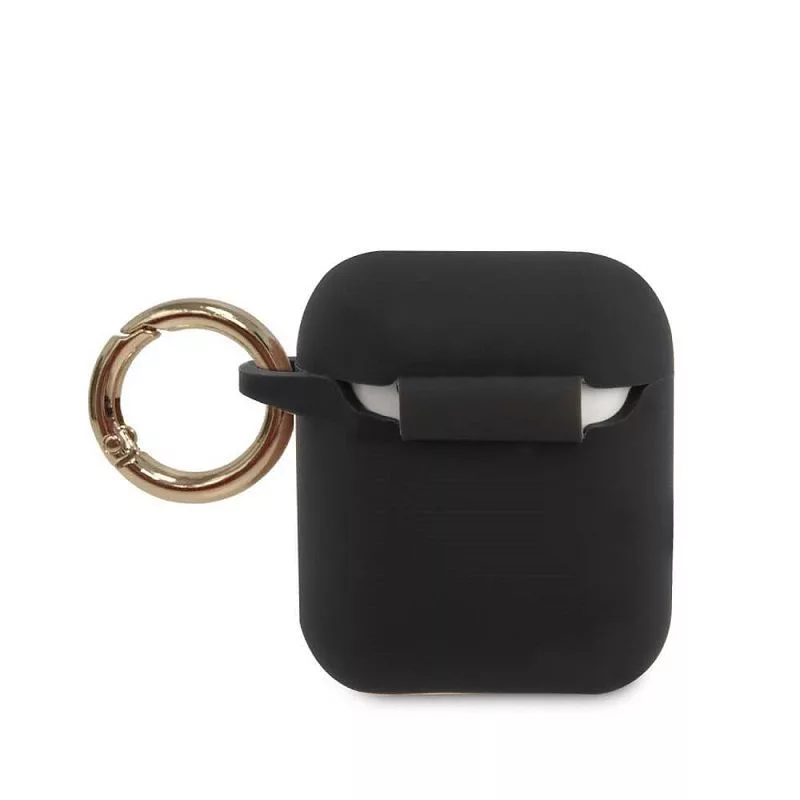 Guess Triangle Silicone Case, skirtas AirPods Pro (1 ir 2 kartos) – Juoda
