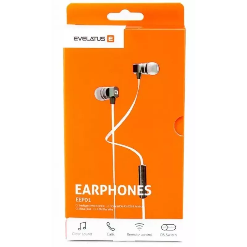 Evelatus Universal Hands Free EEP01 su mikrofonu, juoda