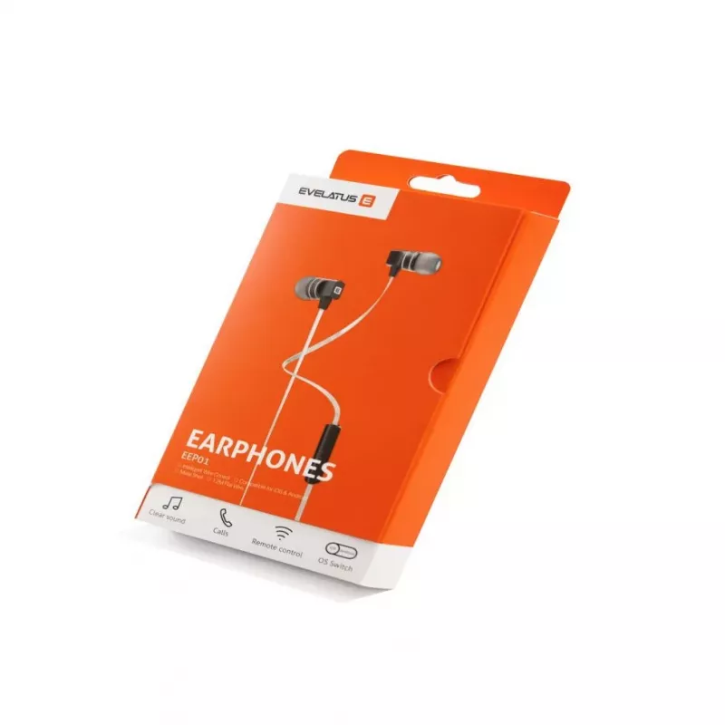 Evelatus Universal Hands Free EEP01 su mikrofonu, juoda