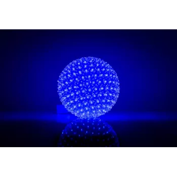 iLike Dekoratyvinis LED šviesos rutulys su gėlėmis 300 LED mėlynas 25 cm