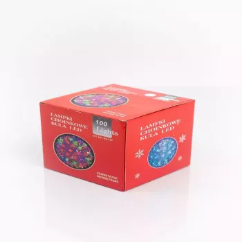 iLike RS-209 Dekoratyvinis šviesos rutulys su gėlių raštu 100 LED mėlynas 14 cm