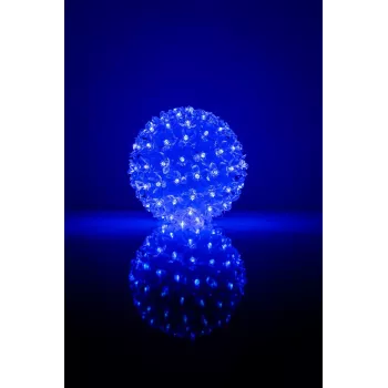 iLike RS-209 Dekoratyvinis šviesos rutulys su gėlių raštu 100 LED mėlynas 14 cm