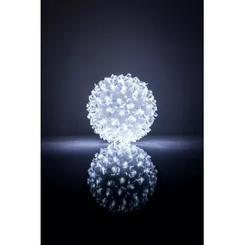 iLike Kalėdinis šviesų rutulys RS-214 80LED D-13cm Baltas