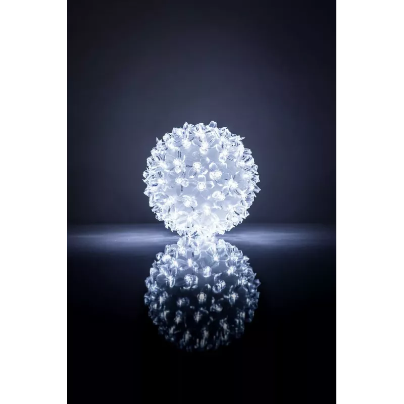 iLike Kalėdinis šviesų rutulys RS-214 80LED D-13cm Baltas