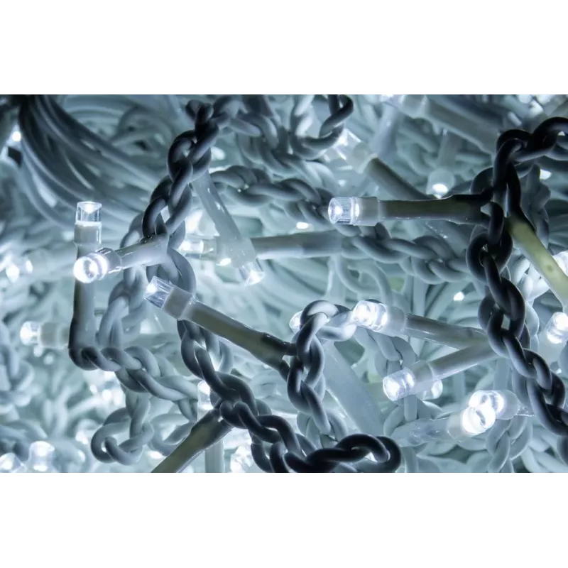 iLike RS-100W 100 LED 5m Baltos LED girliandos IP44